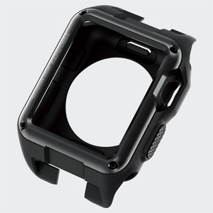 ELECOM 【生産完了品】ZEROSHOCKケース Apple Watch Series 3・2(42mm)用 デュアルストラクチャー(2重構造) AW-42ZEROBK
