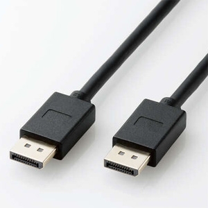 ELECOM DisplayPort&trade;ケーブル 8K対応 Ver1.4認証済 ロック機構なしタイプ 32.4Gbps伝送対応 ケーブル長1m DisplayPort&trade;ケーブル 8K対応 Ver1.4認証済 ロック機構なしタイプ 32.4Gbps伝送対応 ケーブル長1m CAC-DP1410BK2