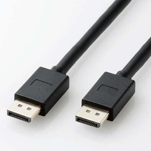 ELECOM DisplayPort&trade;ケーブル 8K対応 Ver1.4認証済 ロック機構なしタイプ 32.4Gbps伝送対応 ケーブル長3m DisplayPort&trade;ケーブル 8K対応 Ver1.4認証済 ロック機構なしタイプ 32.4Gbps伝送対応 ケーブル長3m CAC-DP1430BK2