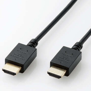 ELECOM Premium HDMIケーブル イーサネット対応 4K対応 スリムケーブル ケーブル長1m Premium HDMIケーブル イーサネット対応 4K対応 スリムケーブル ケーブル長1m CAC-HDPS10BK