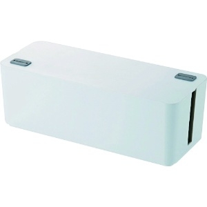 ELECOM 燃えにくいケーブルボックス 6個口電源タップ用 ホワイト EKC-BOX001WH