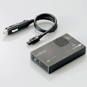 ELECOM DC-ACインバーター 車載用 定格出力150Wまで USB-Aポート搭載 LPA-CIVT150BK