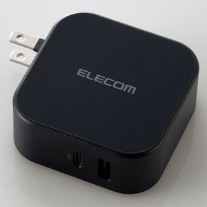 ELECOM 【生産完了品】AC充電器 PD対応 超高速充電タイプ 合計最大出力42W Type-C×1ポート・USB-A×1ポート ブラック MPA-ACCP13BK