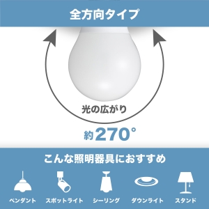 電材堂 LED電球 一般電球形 60W相当 全方向 電球色 ホワイトタイプ 口金E26 LED電球 一般電球形 60W相当 全方向 電球色 ホワイトタイプ 口金E26 LDA7LGZDNZ 画像2