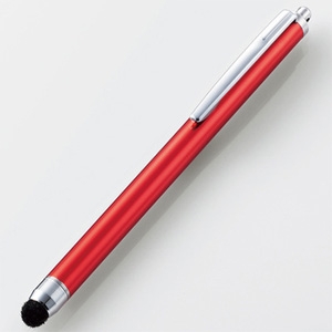 ELECOM タッチペン 超感度タイプ ペン先約6mm レッド P-TPC02RD