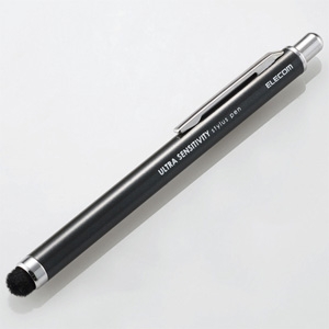 ELECOM タッチペン ノックタイプ 超感度タイプ ペン先約6mm ブラック タッチペン ノックタイプ 超感度タイプ ペン先約6mm ブラック P-TPCNBK
