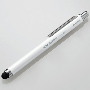 ELECOM タッチペン ノックタイプ 超感度タイプ ペン先約6mm ホワイト タッチペン ノックタイプ 超感度タイプ ペン先約6mm ホワイト P-TPCNWH