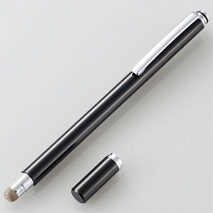 ELECOM タッチペン 導電繊維タイプ ペン先約6.5mm マグネットキャップ・交換用ペン先付 タッチペン 導電繊維タイプ ペン先約6.5mm マグネットキャップ・交換用ペン先付 P-TPMCF01BK