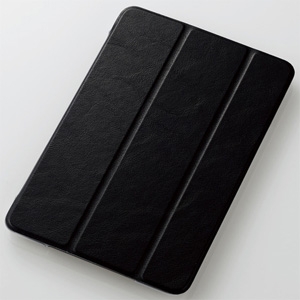 ELECOM ソフトレザーフラップカバー 手帳型 iPad mini 2019年モデル・iPad mini 4用 超薄型・軽量設計 背面クリアタイプ マグネットフラップ TB-A19SWVBK