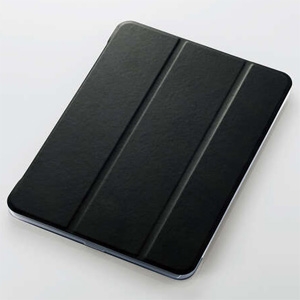 ELECOM ソフトレザーフラップケース 手帳型 iPad Air10.9インチ(第4世代)用 超薄型・軽量設計 背面クリアタイプ 2アングルスタンド マグネットフラップ ブラック TB-A20MWVBK