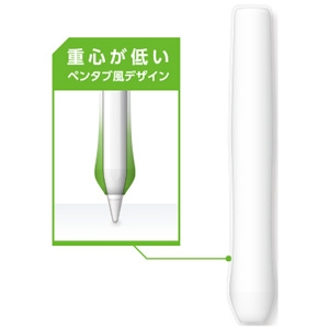 ELECOM ペンタブ風グリップ 太ペン軸タイプ Apple Pencil第2世代用 低重心・ロング設計 ペンタブ風グリップ 太ペン軸タイプ Apple Pencil第2世代用 低重心・ロング設計 TB-APE2GFWCCR 画像2