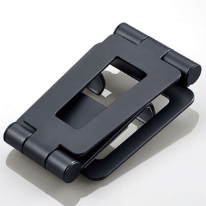 ELECOM アルミスタンド タブレット用 折りたたみ式 フリーアングルタイプ 5.0〜12.9インチ対応 ブラック アルミスタンド タブレット用 折りたたみ式 フリーアングルタイプ 5.0〜12.9インチ対応 ブラック TB-DSCHALBK 画像2