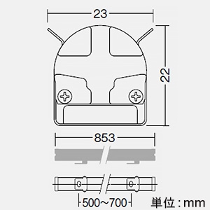 DAIKO LED一体型間接照明 《Display Line》 什器取付専用 拡散タイプ 100・200・242V兼用 L860mm 白色 電源別売 LED一体型間接照明 《Display Line》 什器取付専用 拡散タイプ 100・200・242V兼用 L860mm 白色 電源別売 LZY-92708NT 画像3