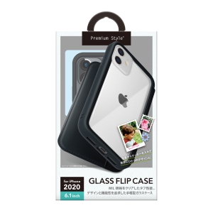 PGA 【生産完了品】iPhone 12/12 Pro用 ガラスフリップケース ブラック iPhone 12/12 Pro用 ガラスフリップケース ブラック PG-20GGF01BK 画像2