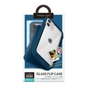 PGA 【生産完了品】iPhone 12/12 Pro用 ガラスフリップケース ネイビー iPhone 12/12 Pro用 ガラスフリップケース ネイビー PG-20GGF04NV 画像2