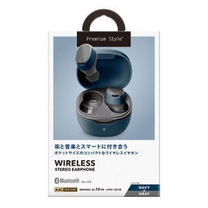 PGA BluetoothR 5.0搭載 トゥルーワイヤレスステレオイヤホン (ポケットサイズ) ネイビー×グレー BluetoothR 5.0搭載 トゥルーワイヤレスステレオイヤホン (ポケットサイズ) ネイビー×グレー PG-BTE14TW2NV 画像2