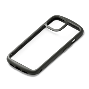 PGA 【生産完了品】iPhone 13 mini用 ガラスタフケース ラウンドタイプ ブラック PG-21JGT01BK