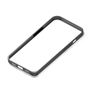 PGA iPhone 13 mini用 アルミバンパー ブラック PG-21JBP01BK