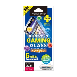 PGA iPhone 13 mini用 液晶保護ガラス ゲーム専用/アンチグレア iPhone 13 mini用 液晶保護ガラス ゲーム専用/アンチグレア PG-21JGL03AG 画像2