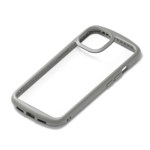 PGA iPhone 13用 ガラスタフケース ラウンドタイプ グレー PG-21KGT02GY