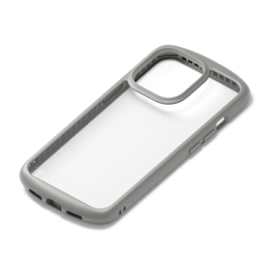 PGA iPhone 13 Pro用 ガラスタフケース ラウンドタイプ グレー PG-21NGT02GY