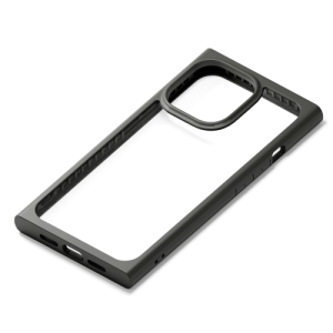 PGA iPhone 13 Pro用 ガラスタフケース スクエアタイプ ブラック PG-21NGT05BK