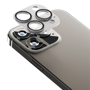 PGA iPhone 13 Pro用 カメラレンズプロテクター シルバー PG-21NCLG03SV