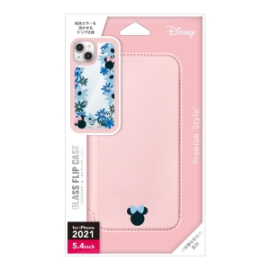 PGA iPhone 13 mini用 ガラスフリップケース [ミニーマウス] iPhone 13 mini用 ガラスフリップケース [ミニーマウス] PG-DGF21J02MNE 画像2