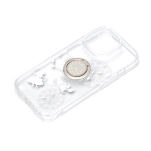 PGA iPhone 13 Pro用 リング付 抗菌ハイブリッドケース [アリス] PG-DPT21N10ALC