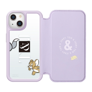 PGA iPhone 13用 ガラスフリップケース [トムとジェリー/パープル] iPhone 13用 ガラスフリップケース [トムとジェリー/パープル] PG-WGF21K01TAJ 画像5