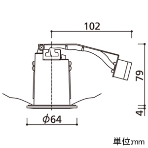 オーデリック LEDダウンライト R15 クラス2 高気密SB形 白熱灯器具60Wクラス LED一体型 昼白色 LC調光 ワイド配光 埋込穴φ50 ブラック LEDダウンライト R15 クラス2 高気密SB形 白熱灯器具60Wクラス LED一体型 昼白色 LC調光 ワイド配光 埋込穴φ50 ブラック OD361377R 画像2