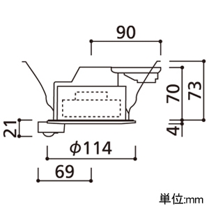 オーデリック LEDダウンライト R15 クラス2 高気密SB形 白熱灯器具100Wクラス 人感センサー付 LED電球フラット形 口金GX53-1 温白色 非調光タイプ 拡散配光 埋込穴φ100 オフホワイト LEDダウンライト R15 クラス2 高気密SB形 白熱灯器具100Wクラス 人感センサー付 LED電球フラット形 口金GX53-1 温白色 非調光タイプ 拡散配光 埋込穴φ100 オフホワイト OD361411WR 画像2