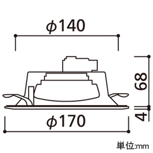 オーデリック 【生産完了品】LEDダウンライト 高気密SB形 白熱灯器具60Wクラス LED電球フラット形 口金GX53-1a 電球色〜昼光色 Bluetooth&reg;フルカラー調光・調色 拡散配光 埋込穴φ150 オフホワイト LEDダウンライト 高気密SB形 白熱灯器具60Wクラス LED電球フラット形 口金GX53-1a 電球色〜昼光色 Bluetooth&reg;フルカラー調光・調色 拡散配光 埋込穴φ150 オフホワイト OD361009RG 画像2