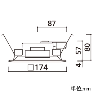 オーデリック LEDダウンライト 角型 R15 クラス2 高気密SB形 白熱灯器具100Wクラス LED電球フラット形 口金GX53-1 昼白色 非調光タイプ 拡散配光 埋込穴□150 ブラック LEDダウンライト 角型 R15 クラス2 高気密SB形 白熱灯器具100Wクラス LED電球フラット形 口金GX53-1 昼白色 非調光タイプ 拡散配光 埋込穴□150 ブラック OD361338NDR 画像2