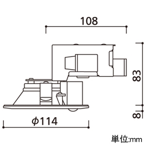 オーデリック LEDダウンライト R15 クラス2 高気密SB形 白熱灯器具100Wクラス 人感センサー付 LED一体型 電球色 非調光タイプ 拡散配光 埋込穴φ100 オフホワイト LEDダウンライト R15 クラス2 高気密SB形 白熱灯器具100Wクラス 人感センサー付 LED一体型 電球色 非調光タイプ 拡散配光 埋込穴φ100 オフホワイト OD261738R 画像2