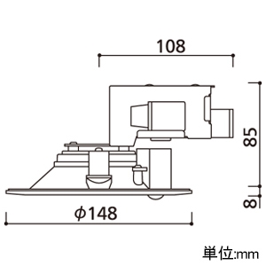 オーデリック LEDダウンライト R15 クラス2 高気密SB形 白熱灯器具100Wクラス 人感センサー付 LED一体型 電球色 非調光タイプ 拡散配光 埋込穴φ125 オフホワイト LEDダウンライト R15 クラス2 高気密SB形 白熱灯器具100Wクラス 人感センサー付 LED一体型 電球色 非調光タイプ 拡散配光 埋込穴φ125 オフホワイト OD261746R 画像2