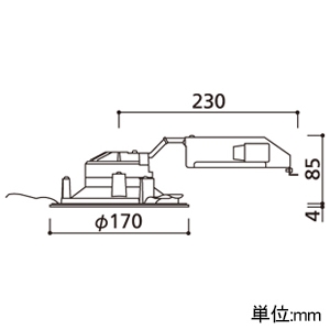 オーデリック 【生産完了品】LEDダウンライト 高気密SB形 FHT32Wクラス LED一体型 LED12灯 電球色 LC調光 ミディアム配光 埋込穴φ150 ブラック LEDダウンライト 高気密SB形 FHT32Wクラス LED一体型 LED12灯 電球色 LC調光 ミディアム配光 埋込穴φ150 ブラック OD361426LC 画像2