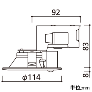 オーデリック 【生産完了品】LEDダウンライト R15 クラス2 高気密SB形 白熱灯器具60Wクラス 人感センサー付 LED一体型 昼白色 非調光タイプ 拡散配光 埋込穴φ100 ブラック LEDダウンライト R15 クラス2 高気密SB形 白熱灯器具60Wクラス 人感センサー付 LED一体型 昼白色 非調光タイプ 拡散配光 埋込穴φ100 ブラック OD361462 画像2