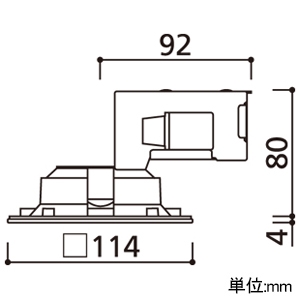 オーデリック LEDベースダウンライト 角型 R15 クラス2 高気密SB形 白熱灯器具100Wクラス LED一体型 電球色 非調光タイプ 拡散配光 埋込穴□100 オフホワイト LEDベースダウンライト 角型 R15 クラス2 高気密SB形 白熱灯器具100Wクラス LED一体型 電球色 非調光タイプ 拡散配光 埋込穴□100 オフホワイト OD361176R 画像2