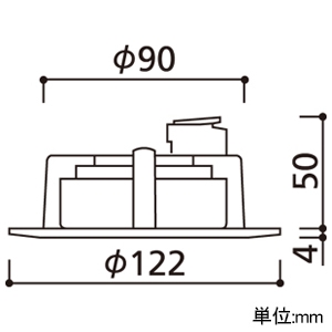 オーデリック LEDダウンライト R15 クラス2 M形(一般型) 白熱灯器具60Wクラス LED電球フラット形 口金GX53-1 昼白色 非調光タイプ 拡散配光 埋込穴φ100 ブラック LEDダウンライト R15 クラス2 M形(一般型) 白熱灯器具60Wクラス LED電球フラット形 口金GX53-1 昼白色 非調光タイプ 拡散配光 埋込穴φ100 ブラック OD301070NDR 画像2