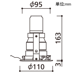 XD403435 (オーデリック)｜軒下用ダウンライト｜業務用照明器具｜電材