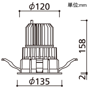 XD701109 (オーデリック)｜ベースダウンライト φ125｜業務用照明器具