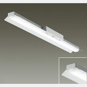 DAIKO 非常用LED長形ベースライト 40形 直付形 反射笠付 4000lmクラス FLR40形×2灯相当 非調光 昼白色 LZE-93063XW+LZA-92822W