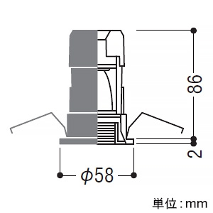 コイズミ照明 LEDベースダウンライト ピンホール 400lmクラス JDR65W相当 埋込穴φ50mm 配光角20° 低色温度(2400K) 白色枠 電源別売 LEDベースダウンライト ピンホール 400lmクラス JDR65W相当 埋込穴φ50mm 配光角20° 低色温度(2400K) 白色枠 電源別売 XD92492 画像2