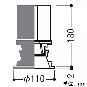 コイズミ照明 LEDベースダウンライト 深型 4000・4500lmクラス HID100W相当 埋込穴φ100mm 配光角50° 温白色 シルバーコーン・白色枠 電源別売 LEDベースダウンライト 深型 4000・4500lmクラス HID100W相当 埋込穴φ100mm 配光角50° 温白色 シルバーコーン・白色枠 電源別売 XD055509WM 画像2