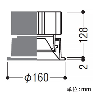 コイズミ照明 LEDベースダウンライト 浅型 4500・5500lmクラス HID100W相当 埋込穴φ150mm 配光角60° 電球色(2700K) シルバーコーン 電源別売 LEDベースダウンライト 浅型 4500・5500lmクラス HID100W相当 埋込穴φ150mm 配光角60° 電球色(2700K) シルバーコーン 電源別売 XD151504WA 画像2