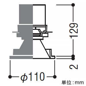 コイズミ照明 LEDベースダウンライト グレアレス 800lmクラス JR12V50W相当 埋込穴φ100mm 調光調色 電球色〜昼白色 鏡面コーン・黒色枠 電源別売 LEDベースダウンライト グレアレス 800lmクラス JR12V50W相当 埋込穴φ100mm 調光調色 電球色〜昼白色 鏡面コーン・黒色枠 電源別売 XD255519BX 画像2