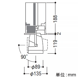 コイズミ照明 LEDダウンスポットライト リフレクター 2000・2500lmクラス HID35〜50W相当 埋込穴φ125mm 配光角15° 電球色 電源別売 LEDダウンスポットライト リフレクター 2000・2500lmクラス HID35〜50W相当 埋込穴φ125mm 配光角15° 電球色 電源別売 XD92593 画像2