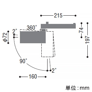 コイズミ照明 LEDシリンダースポットライト プラグタイプ 2000lmクラス HID35W相当 調光 配光角17° 電球色(2700K) 黒 LEDシリンダースポットライト プラグタイプ 2000lmクラス HID35W相当 調光 配光角17° 電球色(2700K) 黒 XS704805BA 画像2