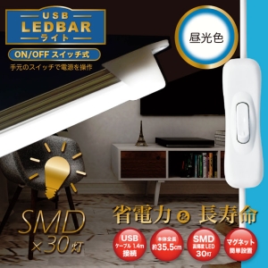 日本トラストテクノロジー USB LEDBARライト 昼光色 USB LEDBARライト 昼光色 LEDBARSWC 画像2
